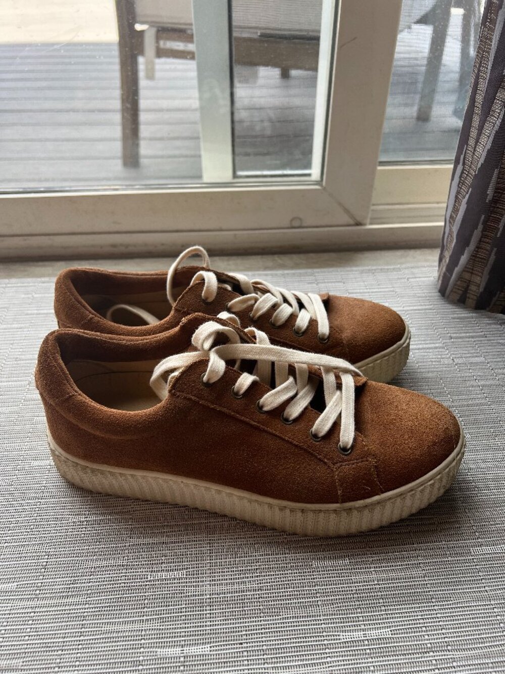 Caramel Brown Suede Tennis Shoes, Splendid Brand